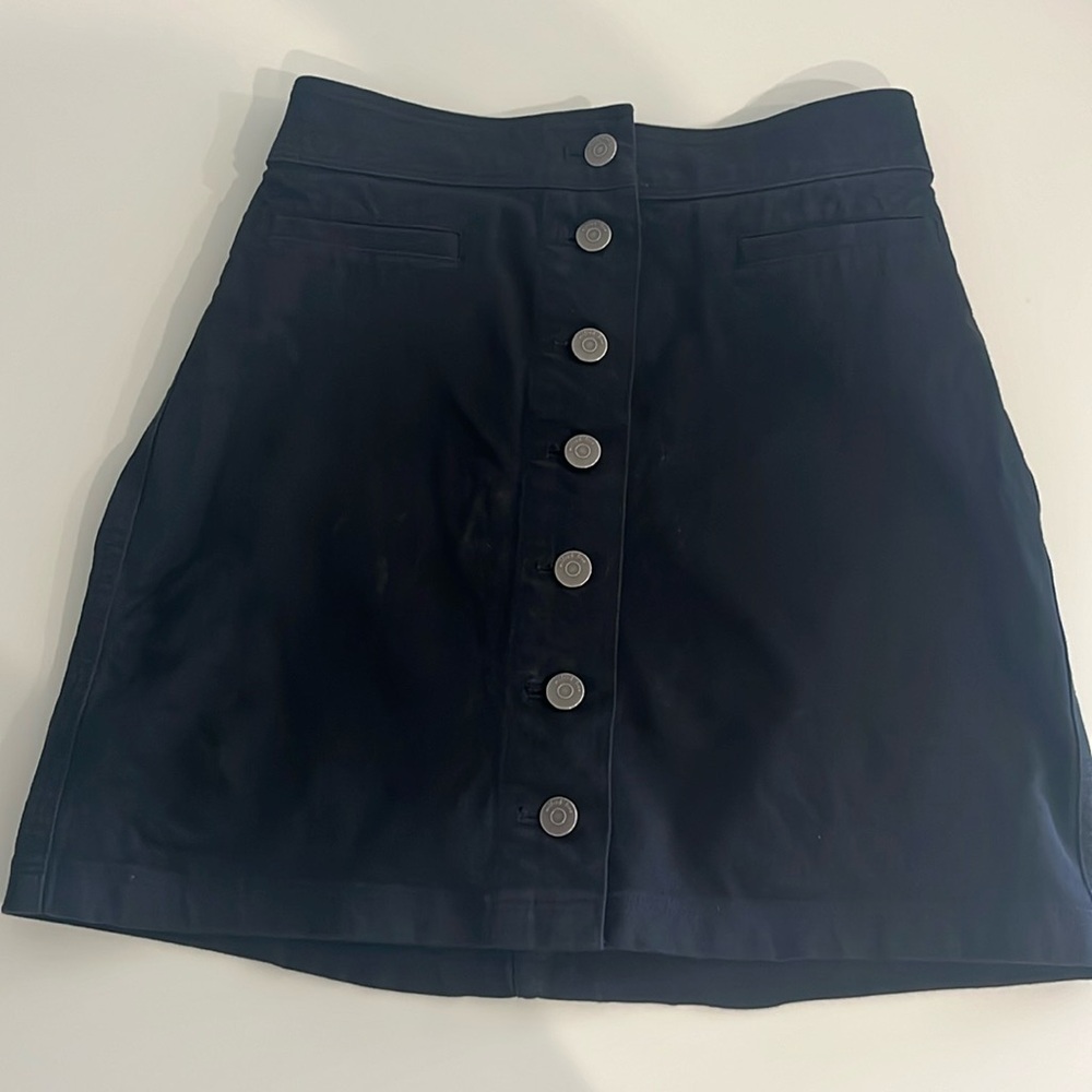 Wilfred Free Faded Black Denim Skirt 00